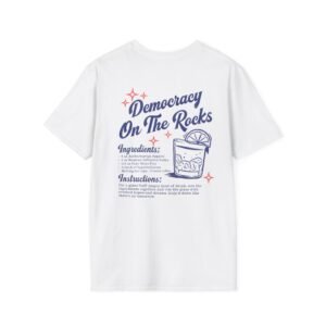 Democracy On The Rocks. Graphic Tee Black